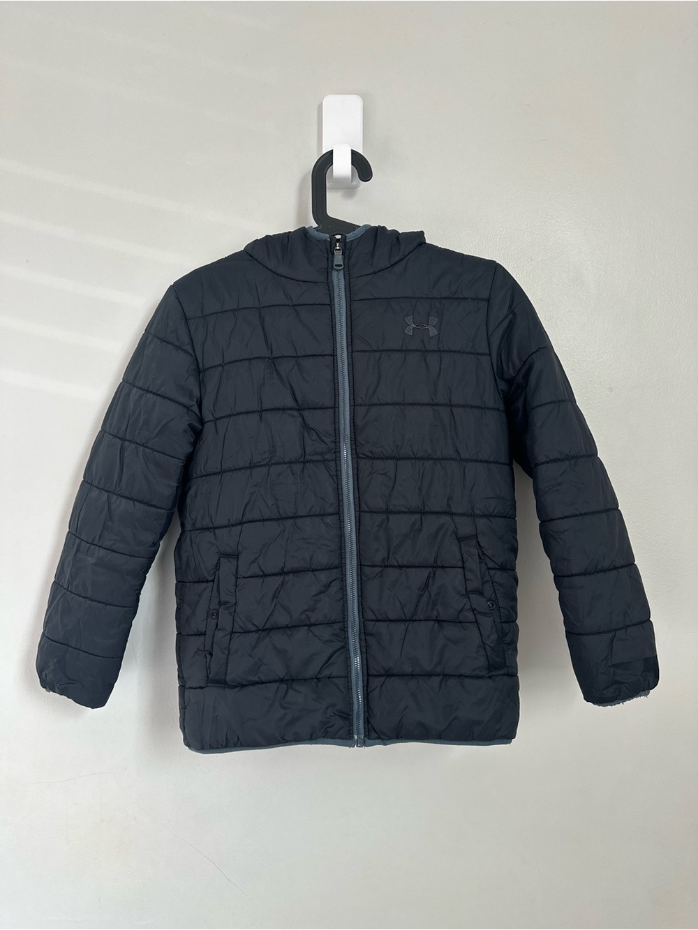 Under Armour Kids Black Hooded Puffer Jacket